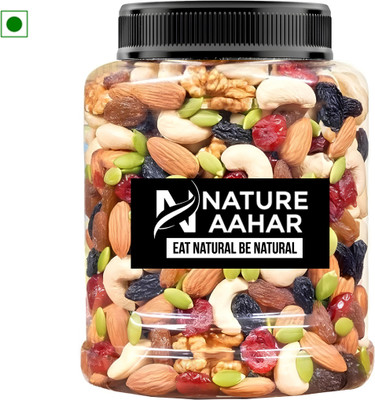 Nature Aahar organic Mix Dry Fruit | Panchmeva | 500gm| JAR | Almonds, Cashews, Raisins, Pistachios, Dry Dates, Figs(500 g)