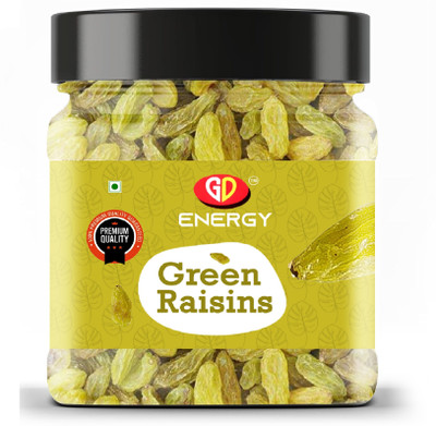 Gd Energy Green Raisins 500g | Dried Grapes | Kismish | Seedless Green Raisins(1 x 500 g)
