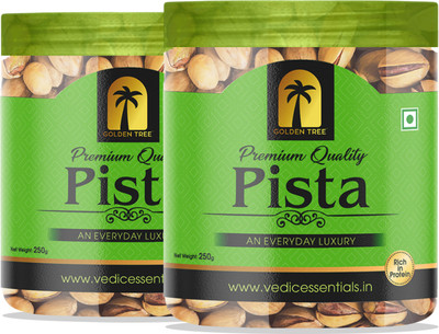 Golden Tree Premium Raw Pista| Pistachios| Tasty & Healthy| High in Protein & Dietary Fiber Pistachios(2 x 400 g)