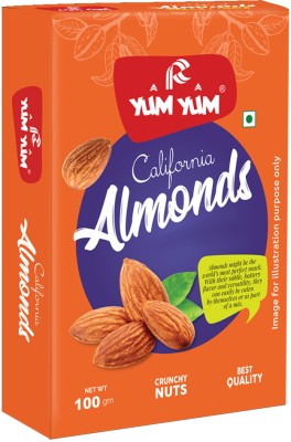 YUM YUM Premium California Almond Badam Giri 100g - Almonds(100 g)