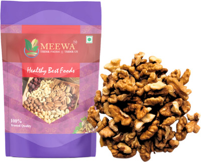 MEEWA 1Kg Walnut Quarter Kashmiri Kernels |Premium Kernels Akhrot Giri|With out Shell Walnuts(2 x 0.5 kg)