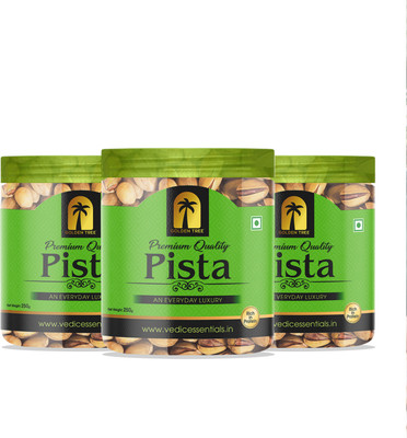Golden Tree Premium Raw Pista| Pistachios| Tasty & Healthy| High in Protein & Dietary Fiber Pistachios(3 x 200 g)