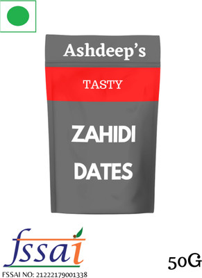Ashdeep's Tasty Premium Zahidi Dates Khajur/Khajoor Dates(50 g)