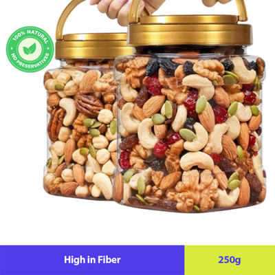 Get Fresh Mix Dry Fruits Black & Green Raisin,Almonds,Cashews,Apricot,Pistachios Assorted Fruits & Nuts(1 x 250 g)