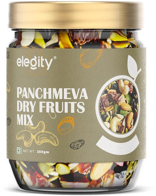 Elegity Panchmeva Dry Fruits Mixed Almonds, Cashews, Walnuts, Raisins(1 x 250 g)