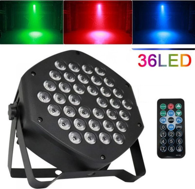 Baisun DJ LED Par Flood Light with 36 LED for Home Party Festival Remote Control Disco Single Disco Ball(Ball Diameter: 23 cm)