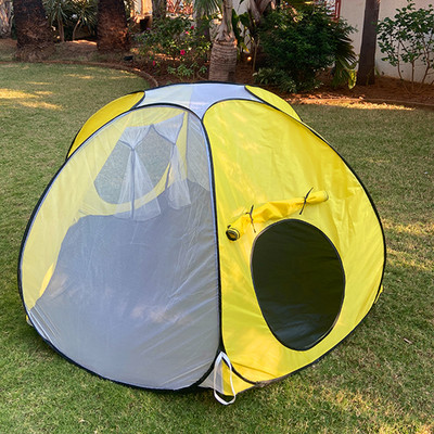NM CREATION Star Tent Play House Patterns Foldable Popup Kids(Yellow)