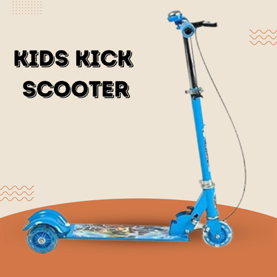 calyxia A Brand-New, Lightweight Kick Scooter With Strong Metal, Wheels That Lights Up.(Blue)