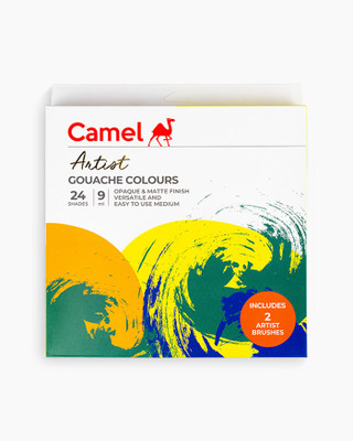 Camel ARTIST GOUACHE COLOURS 24 SHADES X 9 ML EACH(Set of 1, MULITCOLOR)