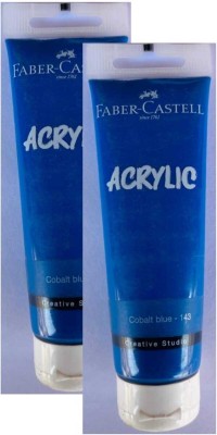 FABER-CASTELL ARTIST ACRYLIC TUBE OF COBALT BLUE , 120 ML EACH, PACK OF 2(Set of 2, COBALT BLUE)