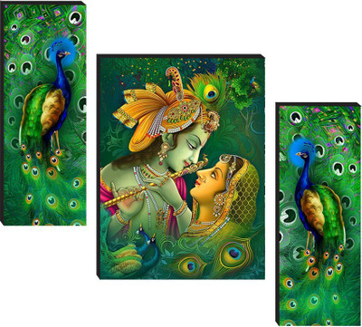 TNFArt Radha Krishna Home Décor 3d Digital Reprint 12 inch x 18 inch Painting