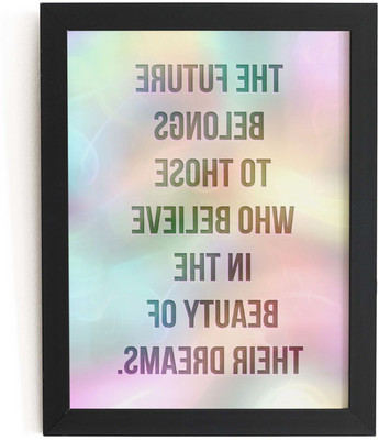 TheKarkhana Uplifting Quote Frame – Perfect for Study Rooms, Offices & Classrooms Digital Reprint 12 inch x 8 inch Painting(With Frame)