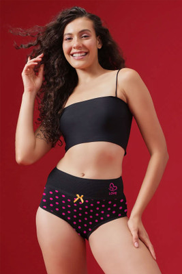 VAISHMA Women Hipster Black Panty(Pack of 1)