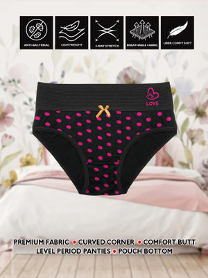 VAISHMA Women Hipster Black Panty(Pack of 1)