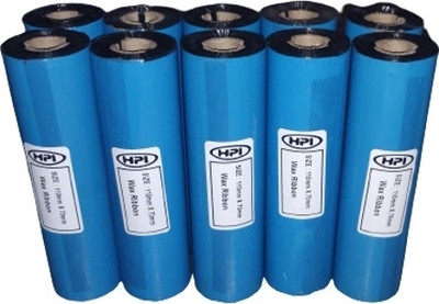 HPI HPI Wax Barcode printer ribbon 110mm x 70 mtr ,( 13mm core) Thermal transfer ribbon pack of 10 rolls Paper Label(Black)