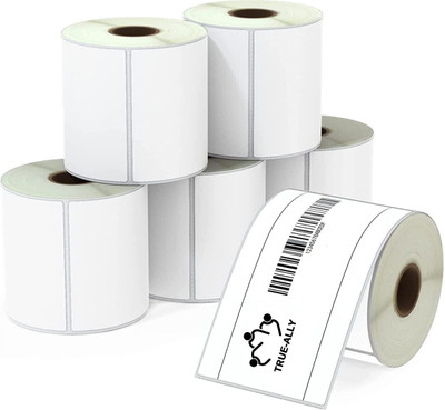 LYSOO (2 ROLLS)3x5 Direct Thermal Printer Label Compatible with Thermal Label Printers PERMANENT Paper Label(White)