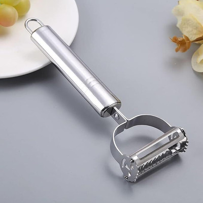 HUENTERPRISE Stainless Steel Vegetable Julienne Peeler, Fruit Slicer Y Shaped Peeler(Silver)