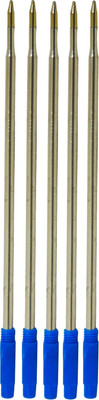 JINHAO Slim 0.6mm Smooth Writing Fine Point Ball Pen Screw Refill(Pack of 5, Ink Color - Blue)