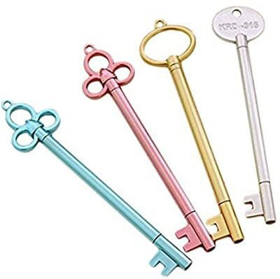 Nishee Novelty Key Style Gel Pen(Pack of 4, Ink Color - Blue)