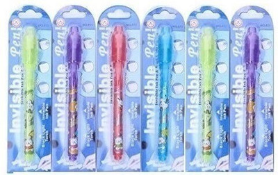 Shizuka invisible pen Ball Pen(Pack of 6, Ink Color - Blue)