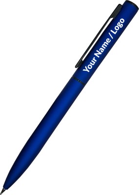 Klowage Saint SS Slim Blue Ball Pen with Customised/Personalized Name on Pen Ball Pen Ball Pen(Blue)