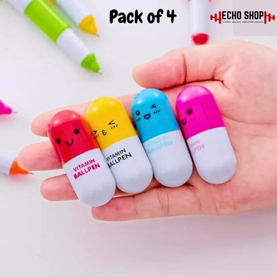 Echo Shop ball pen Ball Pen(Pack of 4, Ink Color - Blue)