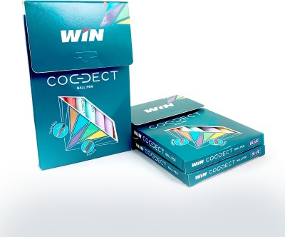 Win Connect 30 Blue Pens | 0.7 mm Tip | Elasto Grip | Smooth Writing | Premium Ball Pen(Pack of 30, Ink Color - Blue)