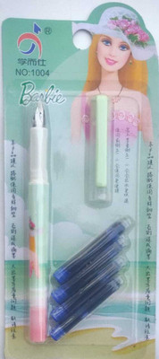Mayassar Barbie Fountain Pen with 4 Cartridges Fountain Pen(Ink Color - Blue)