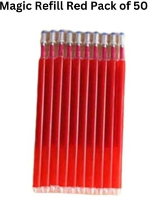 Fashion Crazz Fabric Marking High Temperature Disappearing Refill Heat Erasable Marker Refill(Pack of 50, Ink Color - Red)