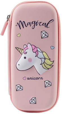 AR Jouiet Mansion Unicorn Diamond Theme 3D Eva Pencil Case Pouch School Stationery Pouch for kids 3D Art EVA Pencil Box(Set of 1, Pink)