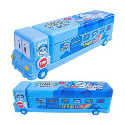 MSN magic bus magic bus geometry Art Metal Pencil Box(Set of 1, Multicolor)