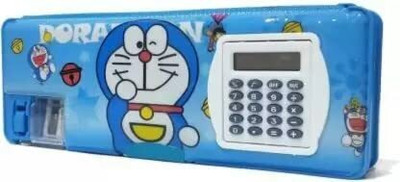 Mahakal Online Store Doraemon Calculator Cartoon Printed Art Plastic Pencil Box(Set of 1, Blue)