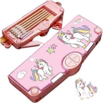 Aekko Unicorn Pencil Box for Boys Girls Kids Geometry Box(Multicolor)