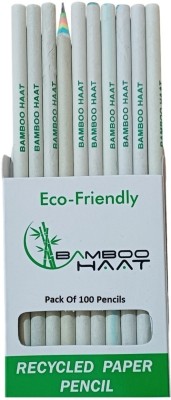 Bamboo Haat 100pcs Recycled Paper Pencil Eco-Friendly | Writing, Sketching, Drawing Pencil(Set of 100, White)