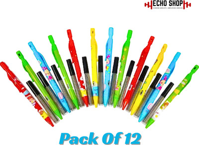Echo Shop Fancy Cartoon Printed Mechanical Pencils with Lead Refills Pencil(Set of 1, Multicolor)
