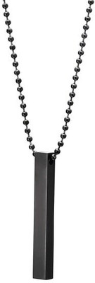 m a enterprises Black Cubic Bar Pendant Necklace For Mens Alloy Pendant