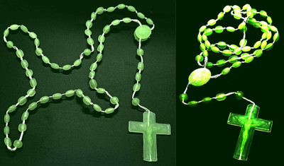 Dynamic Retail Global Jesus Cross Radium Locket Pendant Necklace Religious Jewellery Christmas MA1476 Crystal Pendant Set