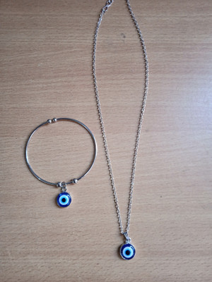 Ruhi Silver Onyx Alloy Pendant Set