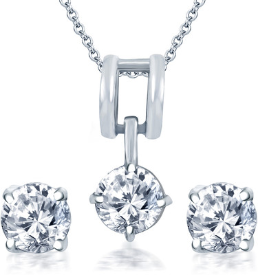 Sukkhi Alloy Rhodium Silver Jewellery Set(Pack of 1)