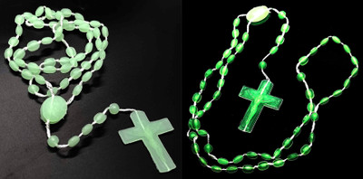 Dynamic Retail Global Jesus Cross Radium Locket Pendant Necklace Religious Jewellery Christmas MA1630 Crystal Pendant Set