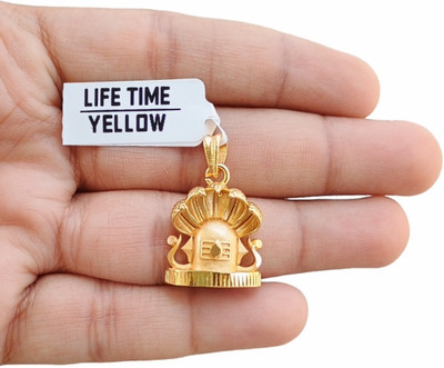SAPNA PALACE ENTERPRISE SHESHNAG SHIVLING MAHADEV PENDANT WITH MICRO GOLD PLATED Gold-plated Brass Locket