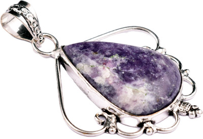 AAR Jewels Gemstone Pendant Necklace Rhodium Beads Alloy Pendant