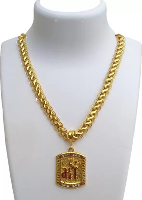 LABHUBAMON 1 gram Pendant set With chain for man and boy New design new year Gold-plated Plated Copper Chain