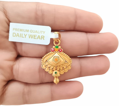 SAPNAPALACE GOLD FILIGREE PENDANT WITH GENUINE DESIGNER Gold-plated Brass Pendant