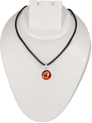 ROOTWAVE Lord Religious Sherawali Mata and Shiva Mahadev Locket Pendant with Cotton Dori Silver Glass Pendant