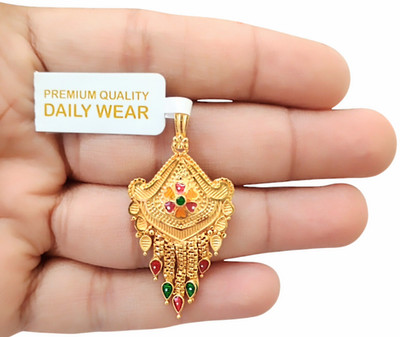 SAPNAPALACE MICRO GOLD FILIGREE SERENITY DESIGNER PENDANT Gold-plated Brass Pendant