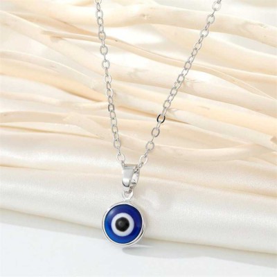 TrendyCare Evil Eye Pendant/Necklace Protect You From Harmful Energy and Negatives Silver Stainless Steel Pendant