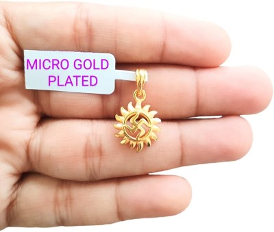 SAPNA PALACE ENTERPRISE SWASTIK PENDANT WITH MICRO GOLD PLATED Gold-plated Brass Locket