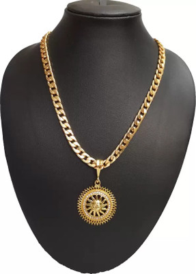 OFBOSMI 1 gram Pendant set With chain for man and boy New design new year Diamond Gold-plated Plated Copper Chain
