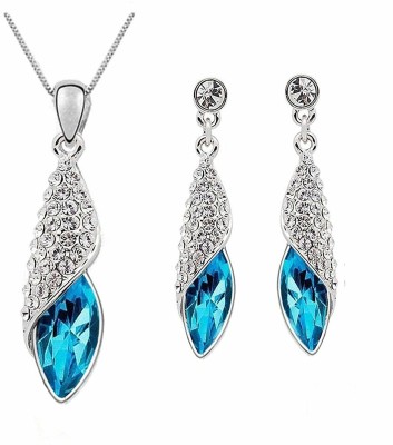 Sukkhi Alloy Gold-plated Silver, Blue Jewellery Set(Pack of 1)